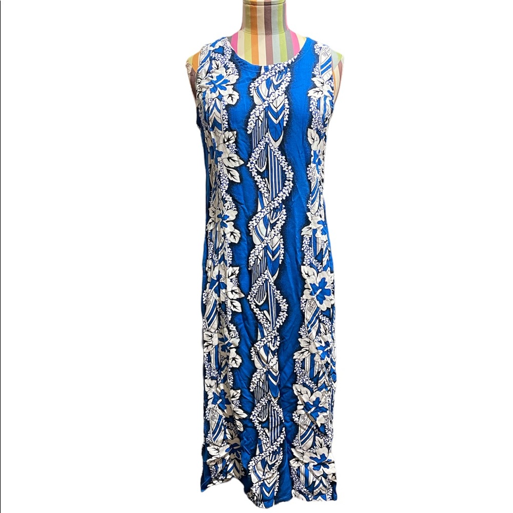 Tiki Palm Hawaiian Midi Dress 0549